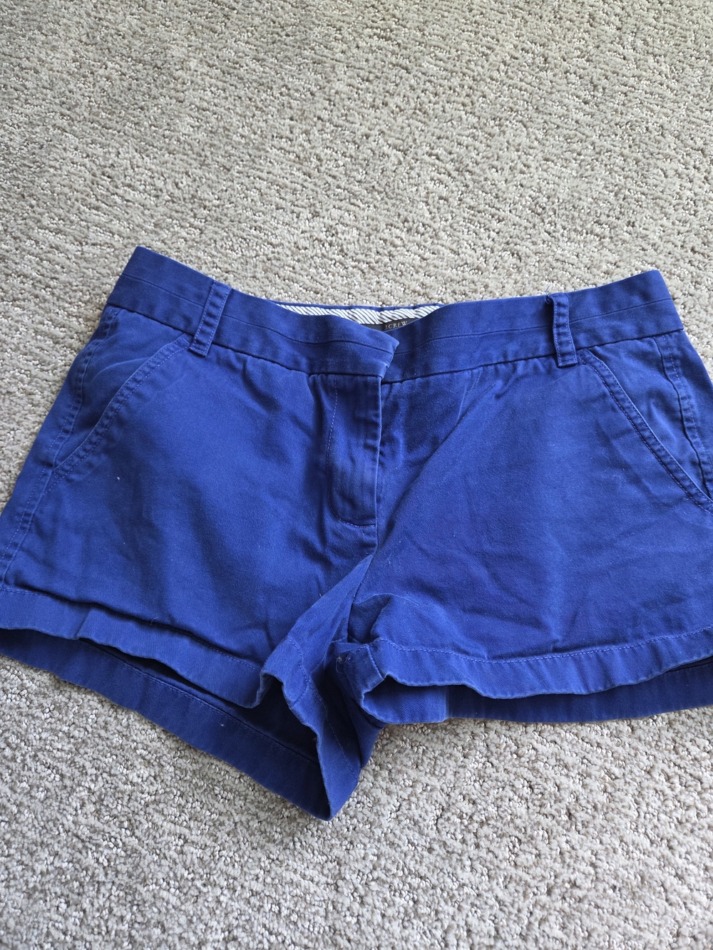 J. Crew Cobalt Blue Cotton Chino Shorts